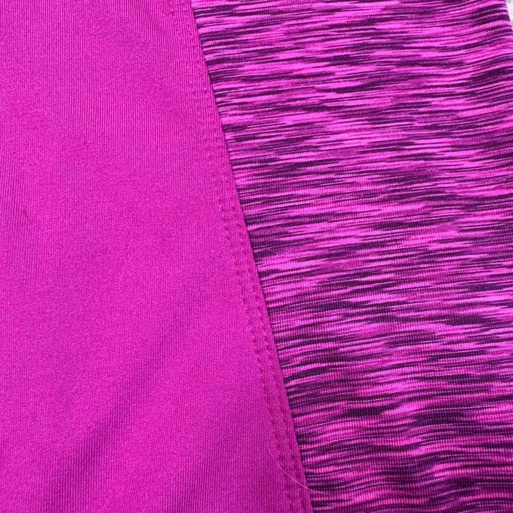 Danskin Now Magenta Heathered Sleeve Quarter Zip Pullover Athletic Top XL 16 18‎ - Picture 7 of 7